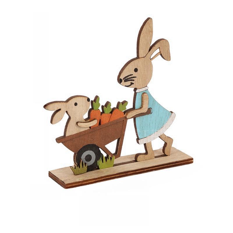 Easter Decoration Wooden Easter Bunny Decor Happy Easter Home Party Kids Gift Easter Decor Supplies