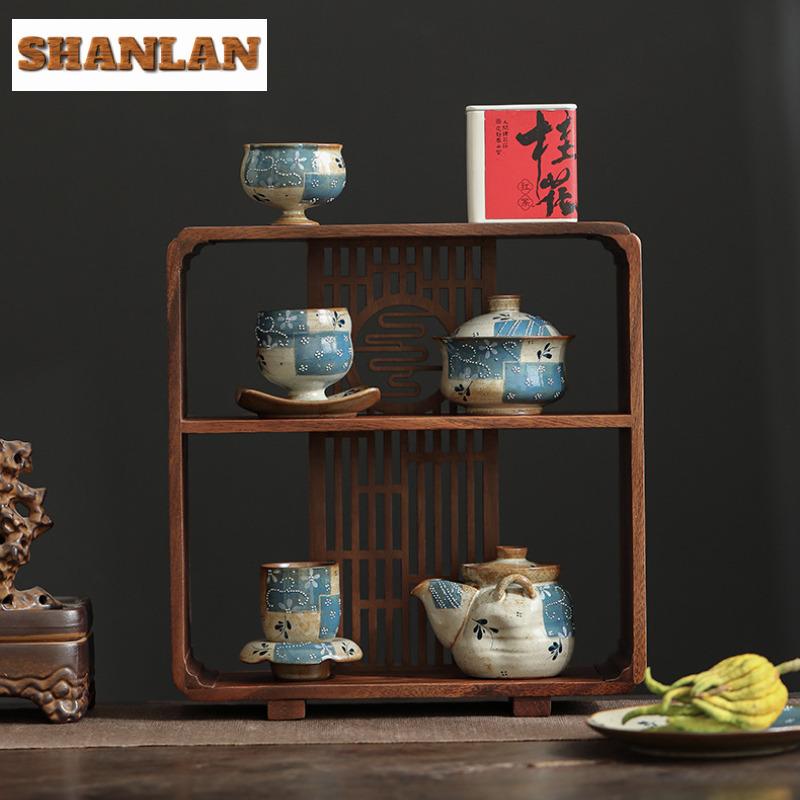 110ml Hand-painted Blue Cloth Floral Patchwork Gaiwan Retro Tea Tureen Tea Bowl With Lid Kit Tea Maker Cover Bowl Tea Items Gift