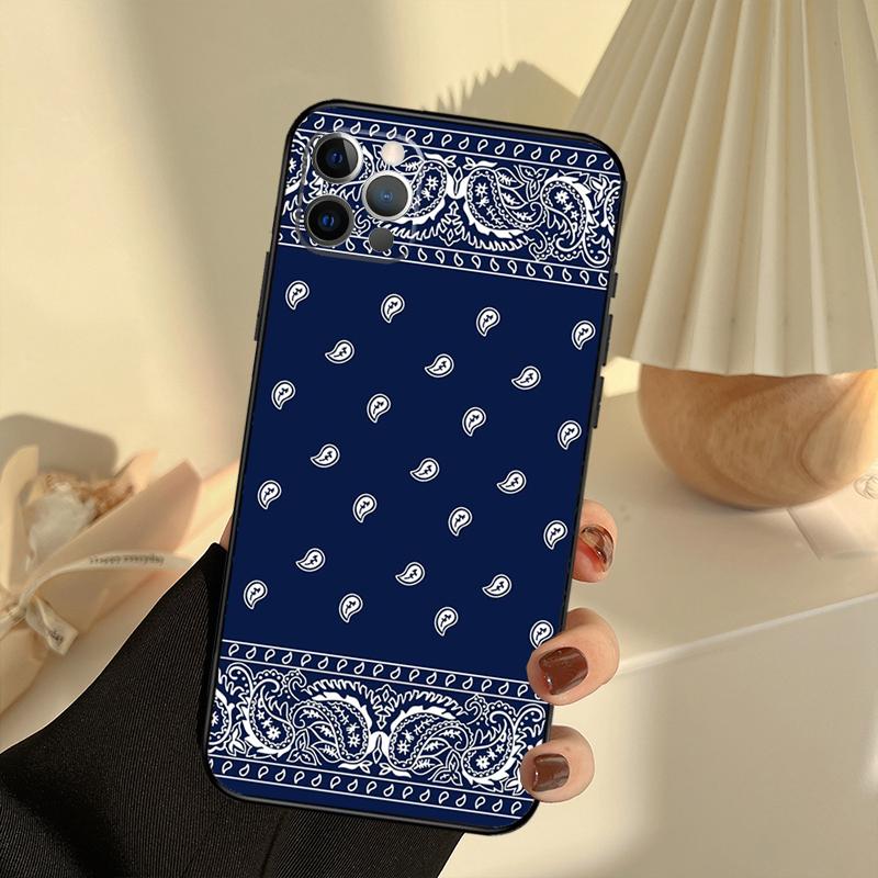 Royal Bandana Paisley Case For iPhone 11 12 13 14 15 16 Pro Max Cover For iPhone 13 12 Mini XR X XS Max Plus
