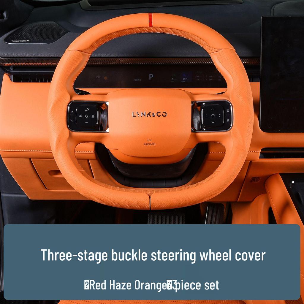 Lynk & Co 900 Steering Wheel Cover: Breathable, Soft Wrap, Full Coverage, All-Season Accessory