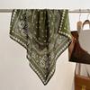 Ren Bomuld Dame Tørklæde Firkantet Foulard Dame Hals Hår Tørklæder Design Printet Hovedtørklæde Mode Pige Tørklæder 2023 Ny