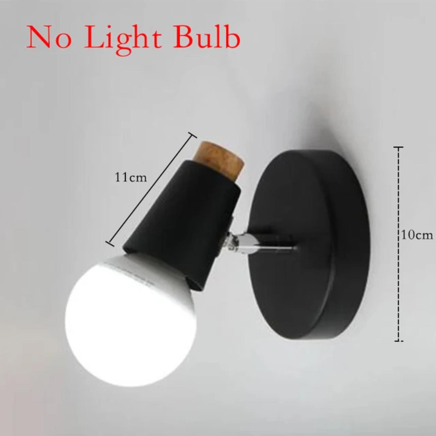 

Новый стильный и элегантный винтажный скандинавский светильник для внутреннего освещения в стиле ретро для спальни и гостиной - бра E27 L No Bulb чёрный