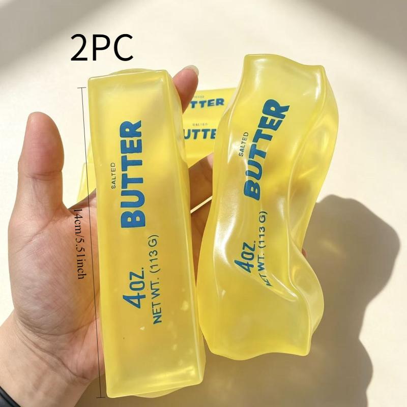 14cm Coconut Oil Butter Stick Squishy Toy Moldable Stress Butter Bar Cheese Fidget Toy Super Soft Funny Gift