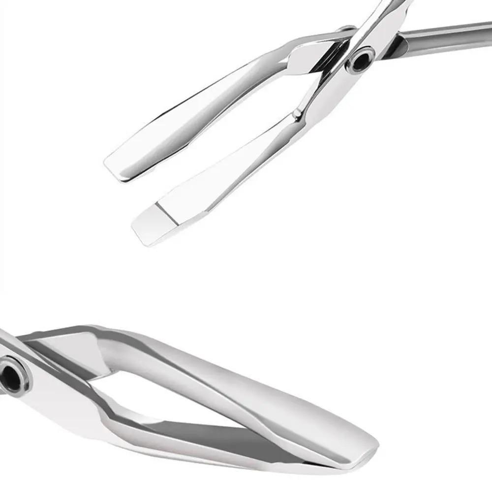 Stainless Steel Eyebrow Tweezer With Handles Hairgripping Hair Plucker Elbow Clip Mechanism Clip Shears Epilating Tool