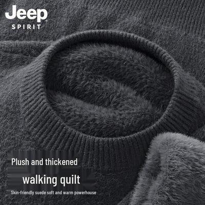 JEEP SPIRIT Herren Winterpullover mit Plüschfutter