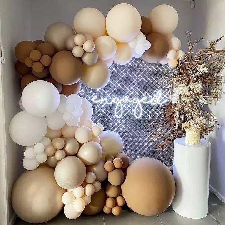 Bruiloft Verjaardag Babyborrel Geslachtsonthulling Decoraties Stofblauw Wit Ballonnenboog Slingerset