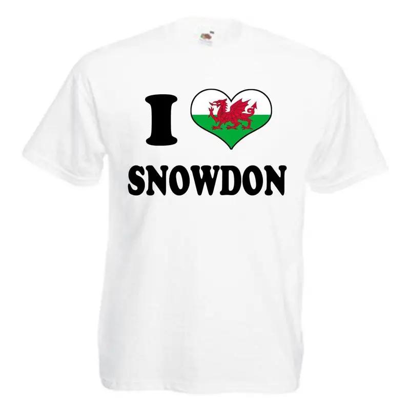 I Love Heart Snowdon Adults Mens T Shirt S