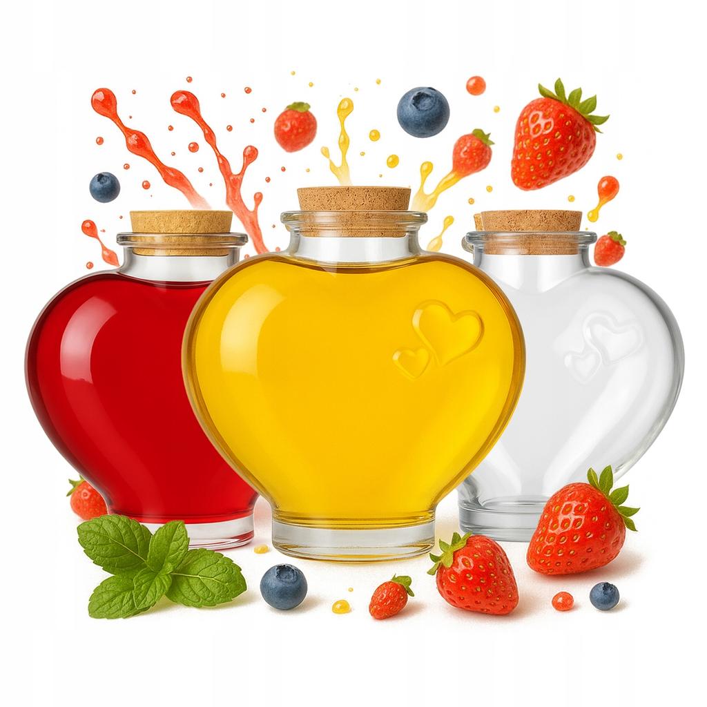 5X Pojemniki Butelki Szklane Love 650Ml Butelka Serce Na Wino Alkohol