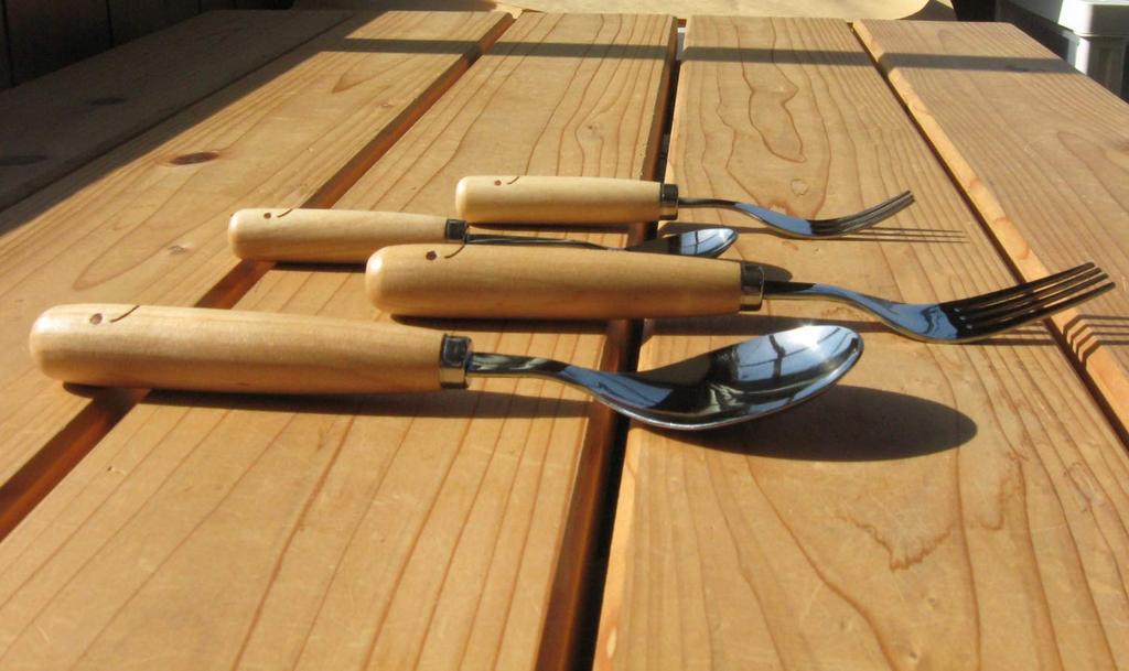 Nagao WaiWai Kitchen Dinner Cutlery Stainless Steel and Made in Set, 8-Piece Set, Wood, Japan, WY-46