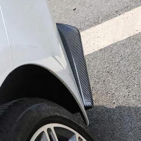 Universal Rear Bumper Lip Spoiler ABS Carbon Fiber Style Diffuser Easy Installation