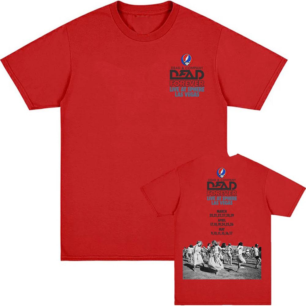 Dead Forever Sphere Las Vegas Tour 2025 Tee DEAD & COMPANY Rock Band T-shirt Hip Hop Unisex Streetwear Men Women T Shirt Print