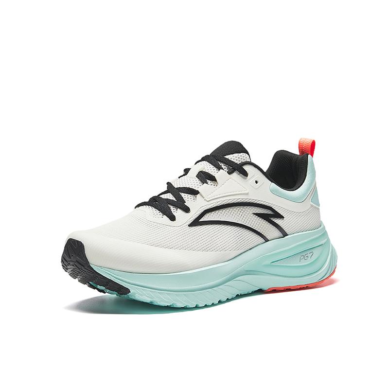 Anta Running Series Men Black White Lightweight Breathable Cushioning Running Sneakers 112435519-3