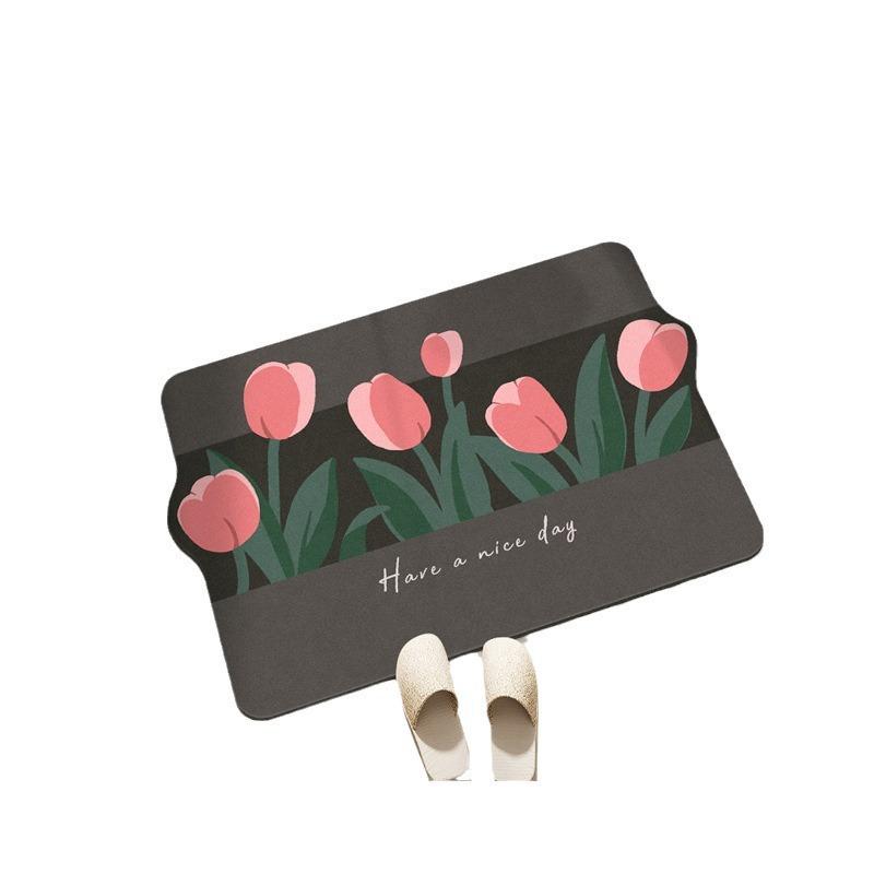 Ins Fenghuaduo Diatom Mud Floor Mat Home Use Entrance Doorway Mat Bathroom Floor Mat Toilet Door Door Area Moisture-wicking Foot Mat