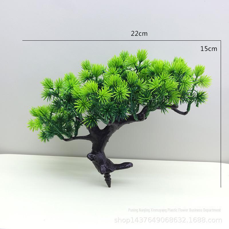 Künstlicher Thuja-Kieferbaum mit Topf – Wohnzimmerdekor und Steingarten-Landschaftsdekoration