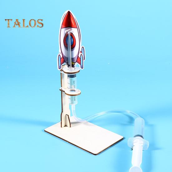 1 Sada DIY Model Raketometu Ručně Vyráběné Dřevěné Puzzle Vzduchem Poháněná Raketa Stavební Řemesla Děti STEM Vzdělávací Vědecký Experiment Hračka