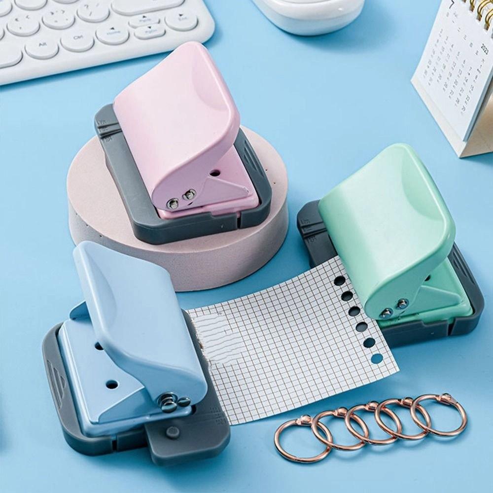 Paper Cutter 6-hole Paper Punch Manual Binding DIY Hole Punch Portable Loose-leaf Punch  Notebook