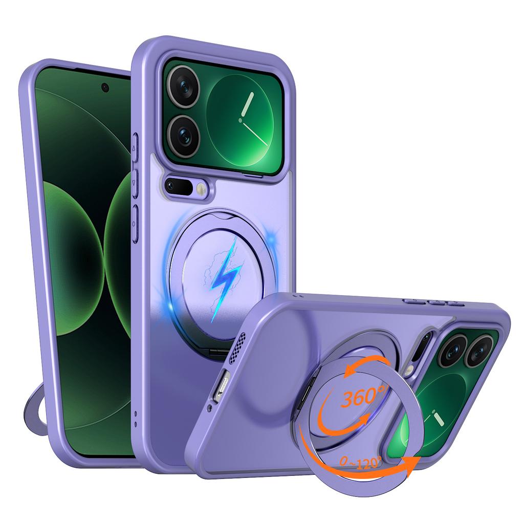 Applicable To Xiaomi 17promax Skin-sensitive Mobile Phone Case All-inclusive with Rotating Ring Bracket 15T Pro Magnetic Case