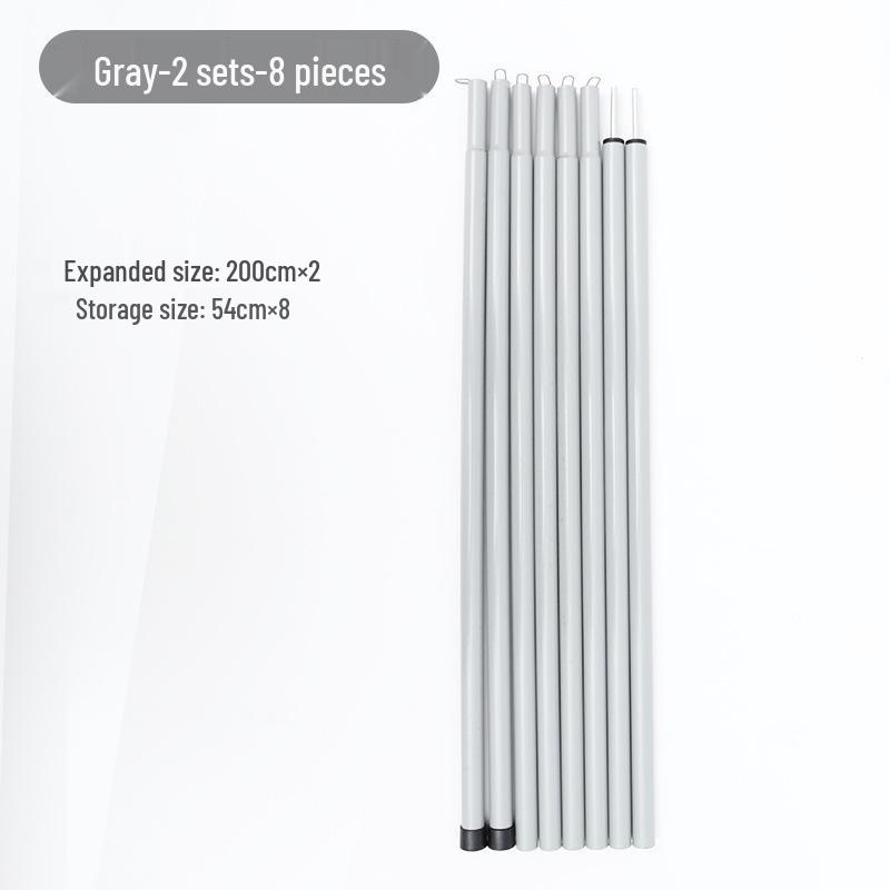 Adjustable 2-Meter Iron Outdoor Canopy Support Pole with 10 Sections and Spray-Painted Finish for Tent Vestibule Accessories.
