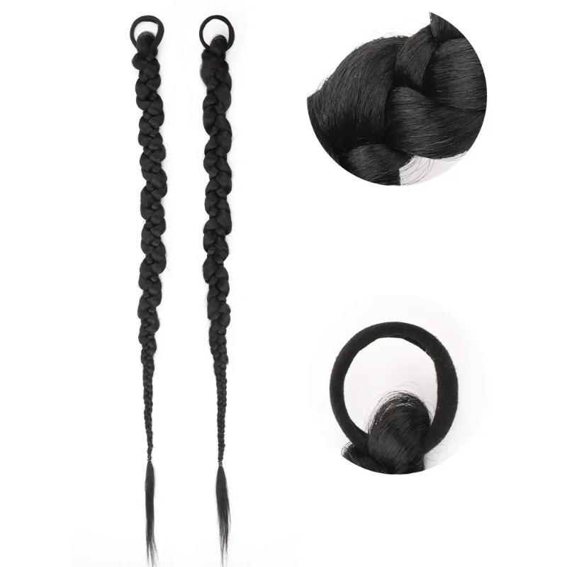Simulated Ponytail Synthetic Wig for Women Sweet Cool Daily Boxing Braids Accessories Braids Easy To Wear Ponytail Wig 70cm
