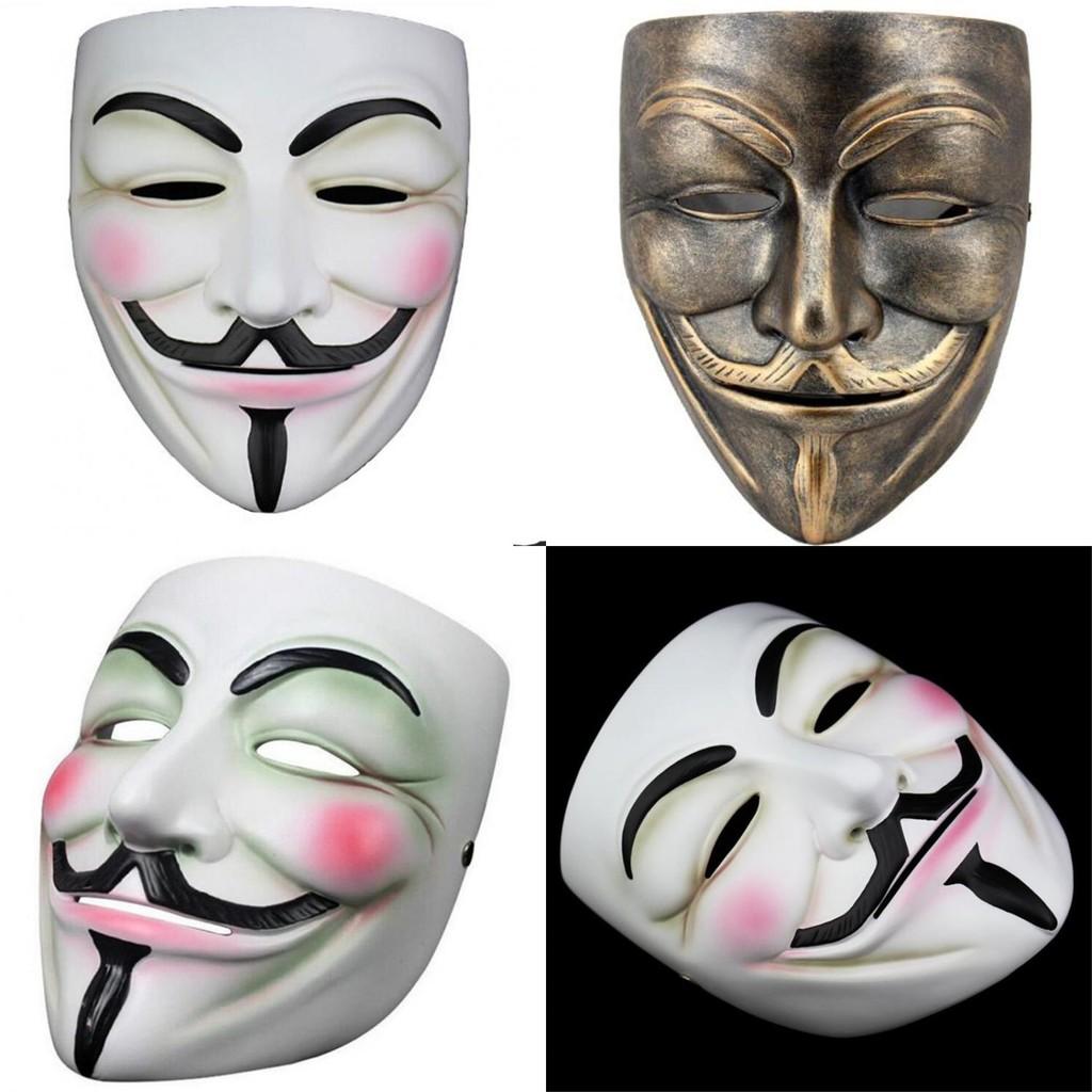 For V Vendetta White Copper V Monster Resin Mask Dance Party Halloween Carnival