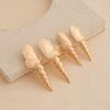 Ocean Vacation Style Personality Conch Stud Earrings Women'S Exaggerated Niche Earrings Temperament High-Grade Light Luxury Earrings