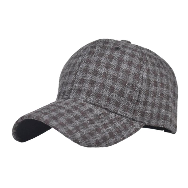 Herbst Winter Hut Herren Frühling Sommer Outdoor Sonnenschutz Visier Klassische Karierte Baseballkappe Hartschalen-Kappe Damenmütze Warme Schirmmütze