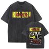 Washed Vintage Movie Kill Bill Hattori Hanzo Funny Tshirt Quentin Tarantino Film Pulp Fiction T Shirt Men Casual Retro Tshirts