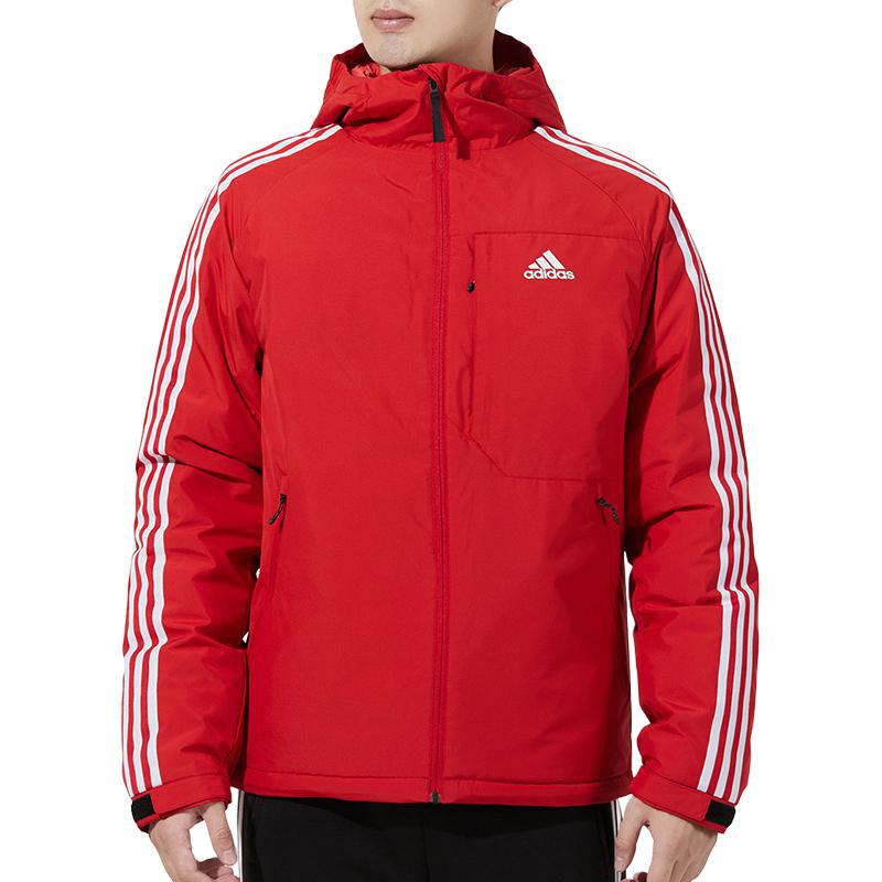 Adidas Down Jackets Men's Red Hooded Moderate Other H23082