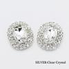 New 24*30mm Oval Flat BottomCrystal AB Sewing Rhinestones Buttons Gold Metal Applique DIY Wedding Decoration For 10Pcs/lot