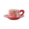 Rose Yan Yu Ceramic Coffee & Tea Cup Set with Saucer - High-End Gift Box Edition