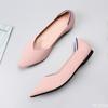 Fashion Breathable women's spring flat shoes pointed elastic knit daily casual  comfortable single shoes soft soled knit boat shoes