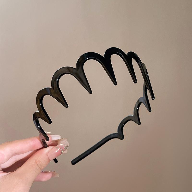 Headband Hair Comb Zigzag Band Notched Headband Woman Man Girl Christmas Birthday Gift Rescue Broken Hair Artifact