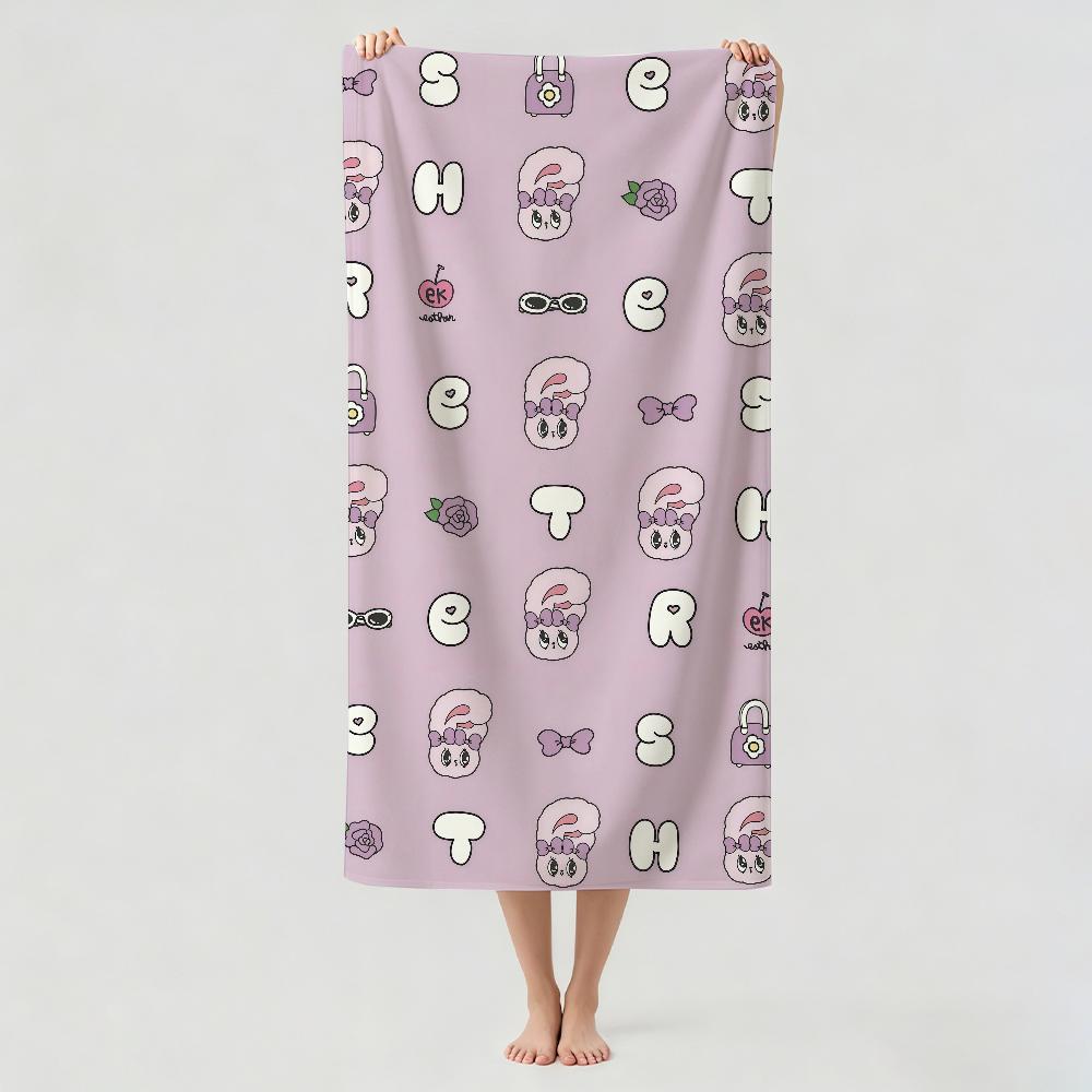 Cartoon Esther-S Bunny Towel Drying Bath Towel Applicable To Light Swimming Camping Yoga Beach Out