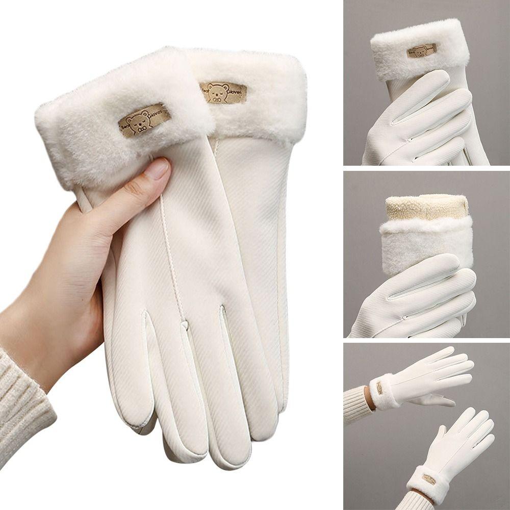 Touchscreen Women Winter Gloves Thick Cycling Mittens Fashion Plush Gloves  Outdoor