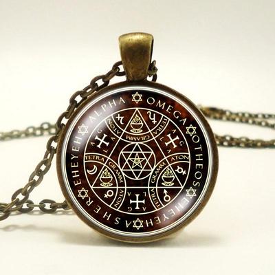 Enochian Angel Sigil Tetragrammaton Pendant Necklace Ring Magic Seal Amulet Talisman Jewelry