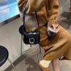 Korean Style Flap Crossbody Bags Fashion Design Versatile Saddle Bag Retro Bucket Bag  Outdoor