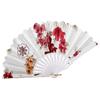 Chinese Style Hand Held Flower Fan Flower Pattern Chinese Dance Fan Bamboo Folding Fan  Party
