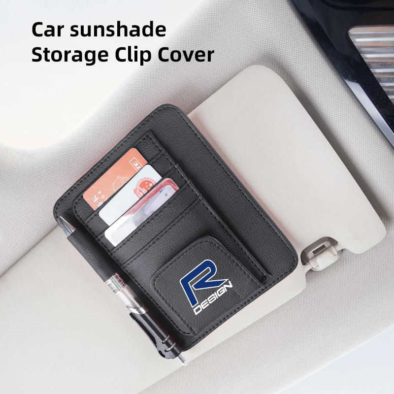 Volvo Car Sun Visor Storage Card Bag Glasses IC Card Clip Holder For XC S60 V60 C30 XC60 XC40 V70 XC90 V40 SC60 190h R V50 S90