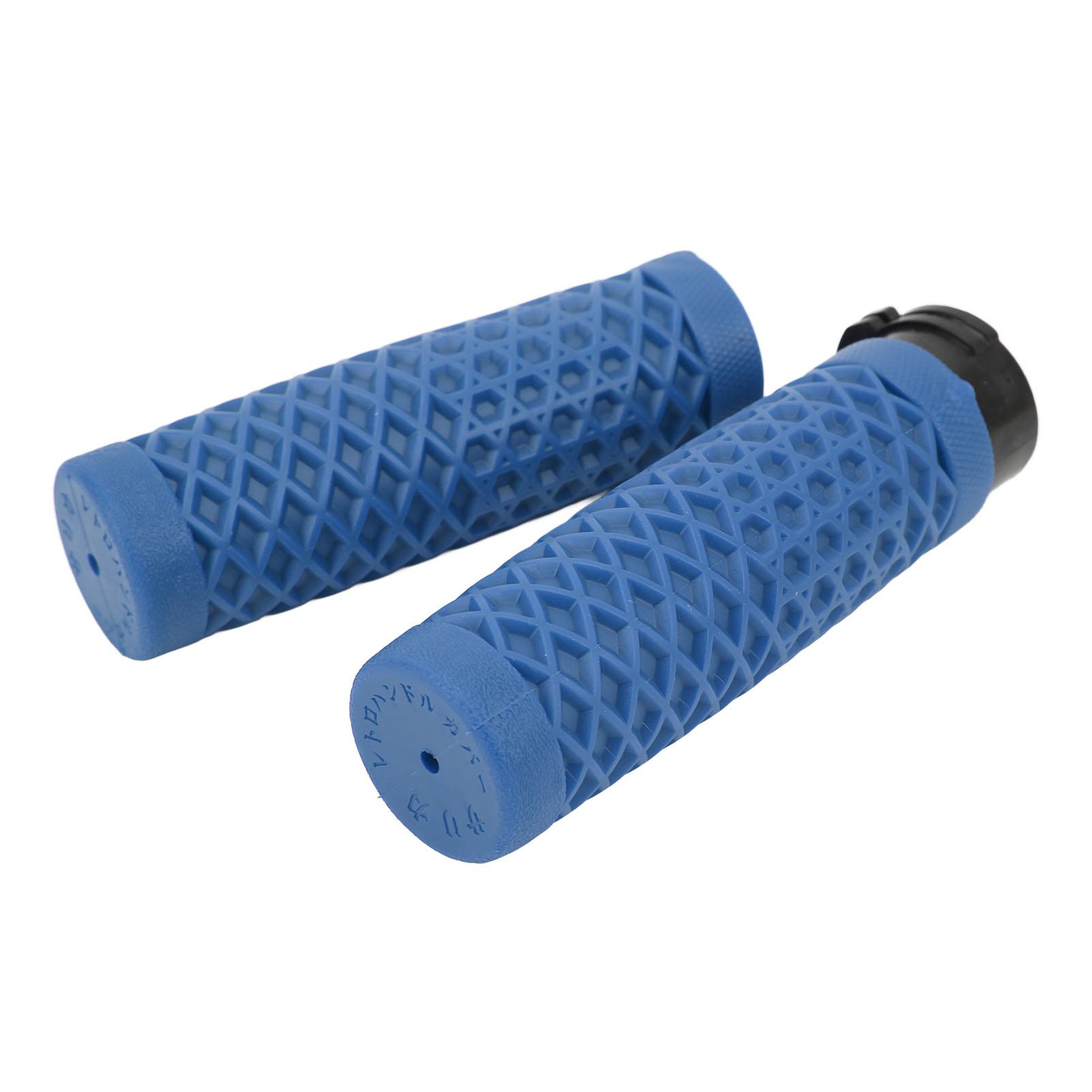 

Pair of 25mm 28mm Motorcycle Handlebar Grip Left Right Universal Throttle Twist Grip Replacement for Ninja 250R ZX6R 636 Blue синий