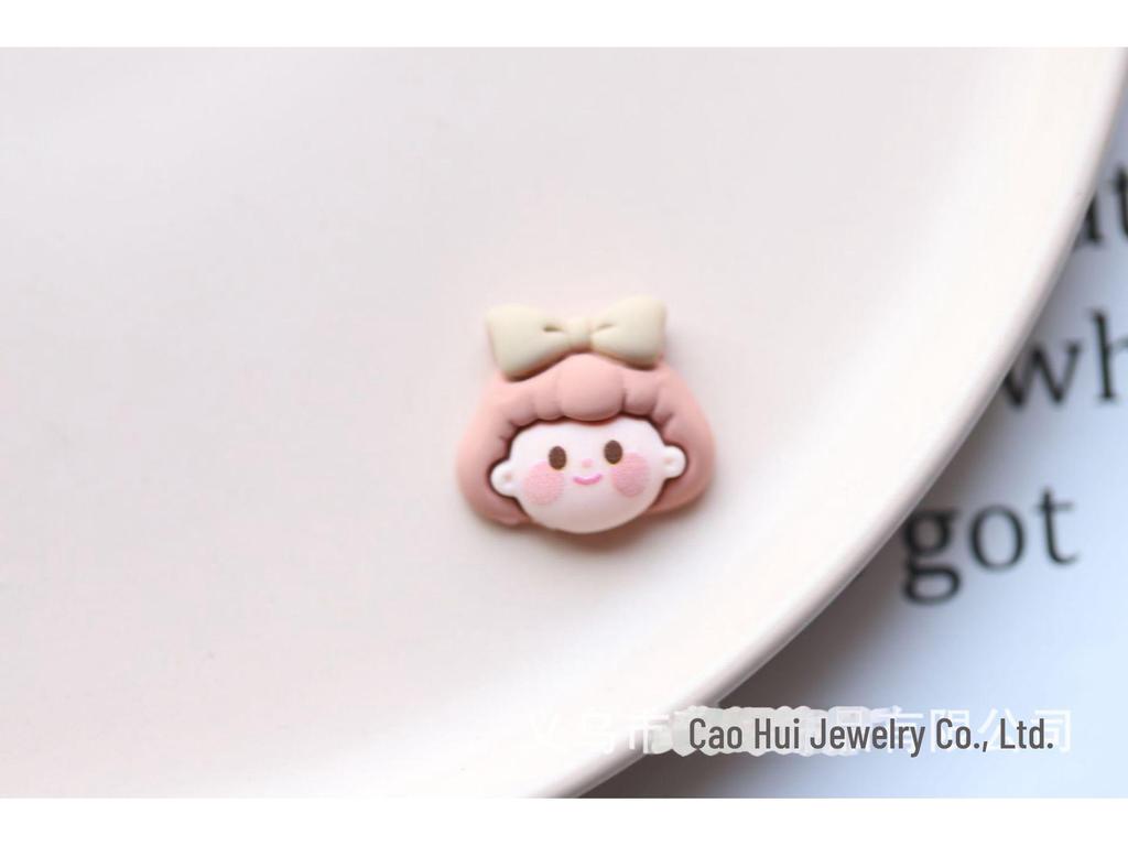 Pink Coffee Cherry Bow DIY Jewelry Accessories for Little Girls