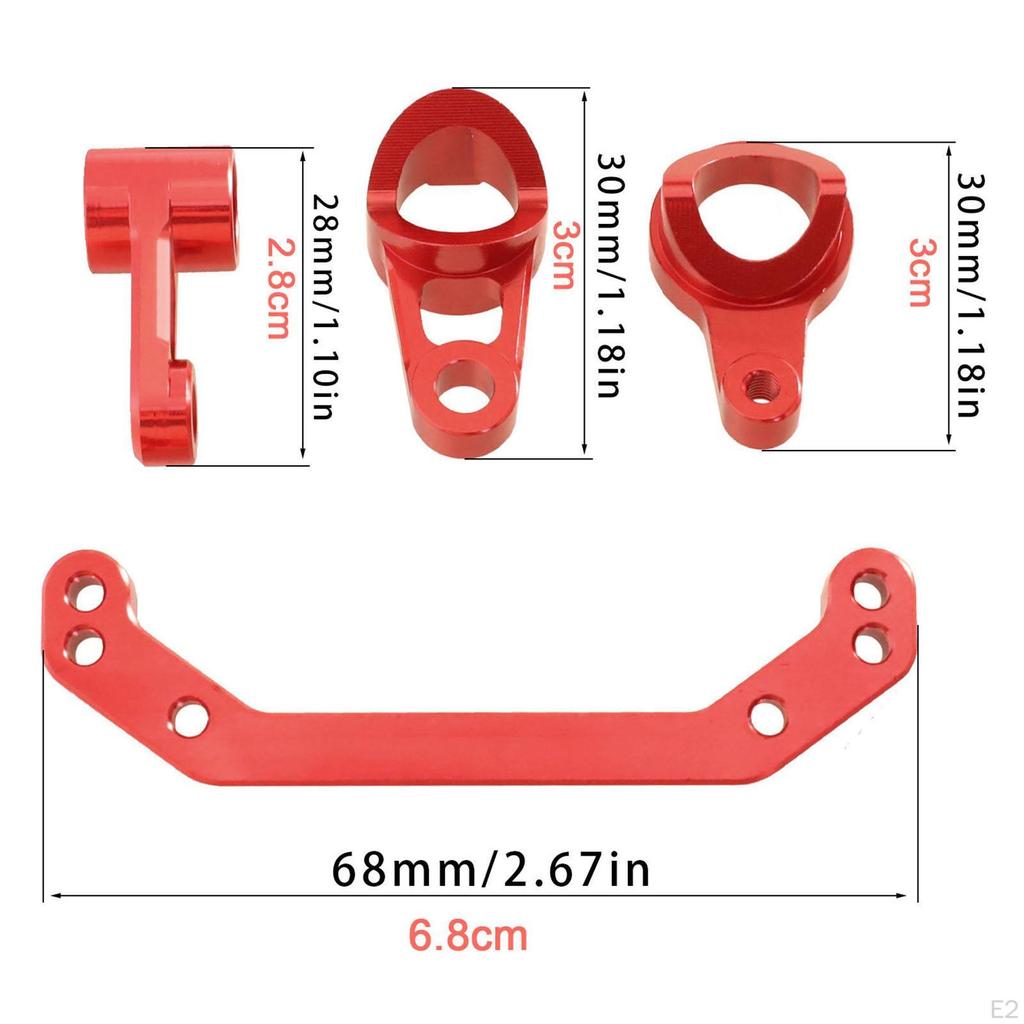 Aluminum Alloy Steering Assembly RC Car Accessories,Spare Parts Sturdy Upgrade Metal Replacement for