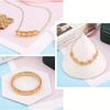 50/100/200pcs Simple and Mature Bohemian Style Acrylic Double Hole Gold Transparent Letter Beads DIY Jewelry Accessories