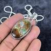 Chrysocolla Gemstone Handmade 925 Sterling Silver Jewelry Pendant 2.01" M-2945