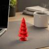 Miniatuur Vakantietafeldecor 3D Geprint Geometrisch Kerstboompje Figuurtje, Mini Compact Feestattributen Tafelblad Ornament, Minimalistisch voor Thuis