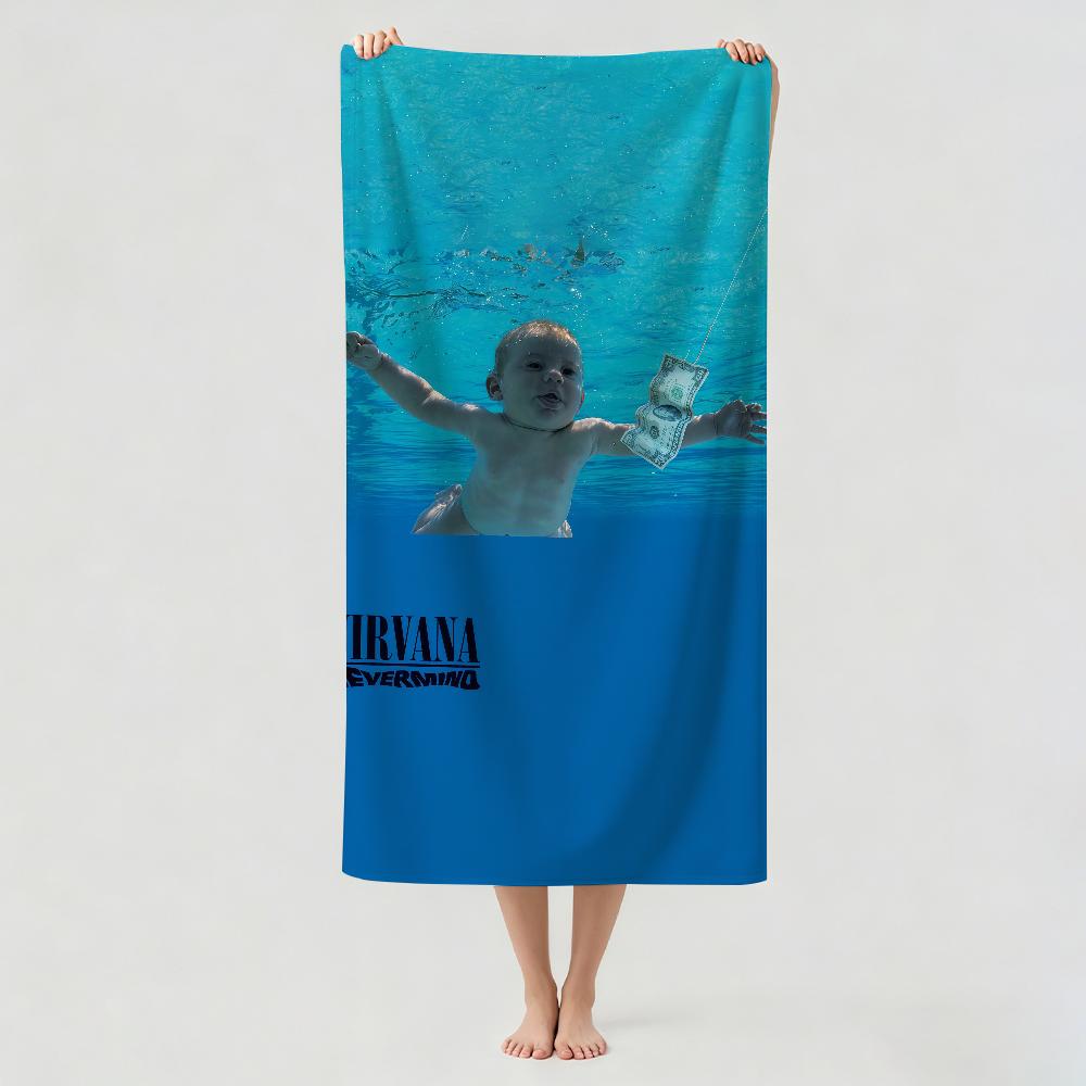Rock Band N-Nirvana Towel Drying Bath Towel Applicable To Light Swimming Camping Yoga Beach Out