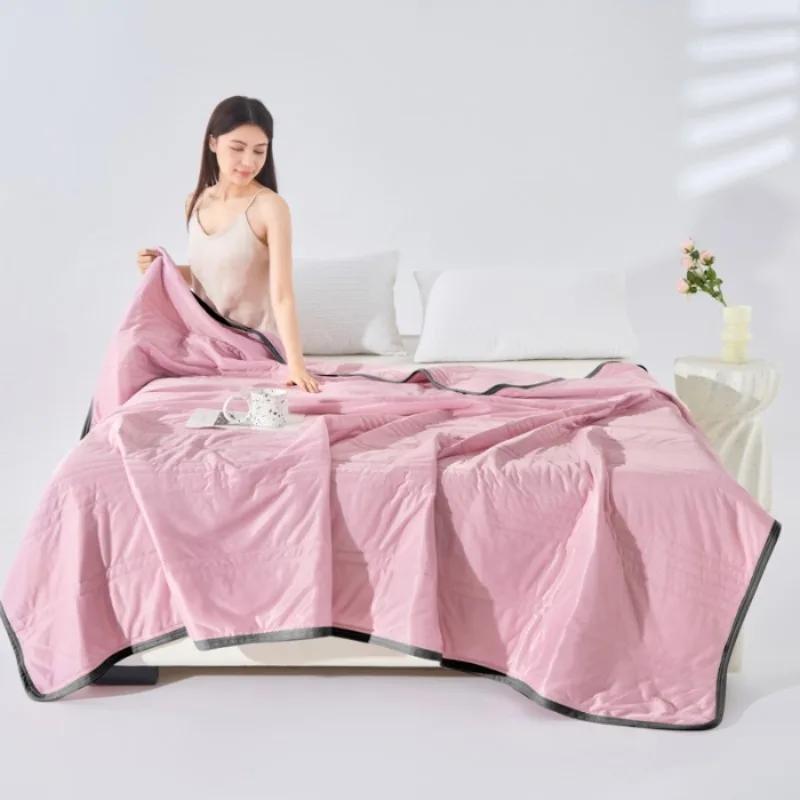 Cool Silk Xia Liang Quilt Class A Maternal and Infant Grade Solid Color Simple Wind Summer Quilt Cold Air Conditioner Quilt