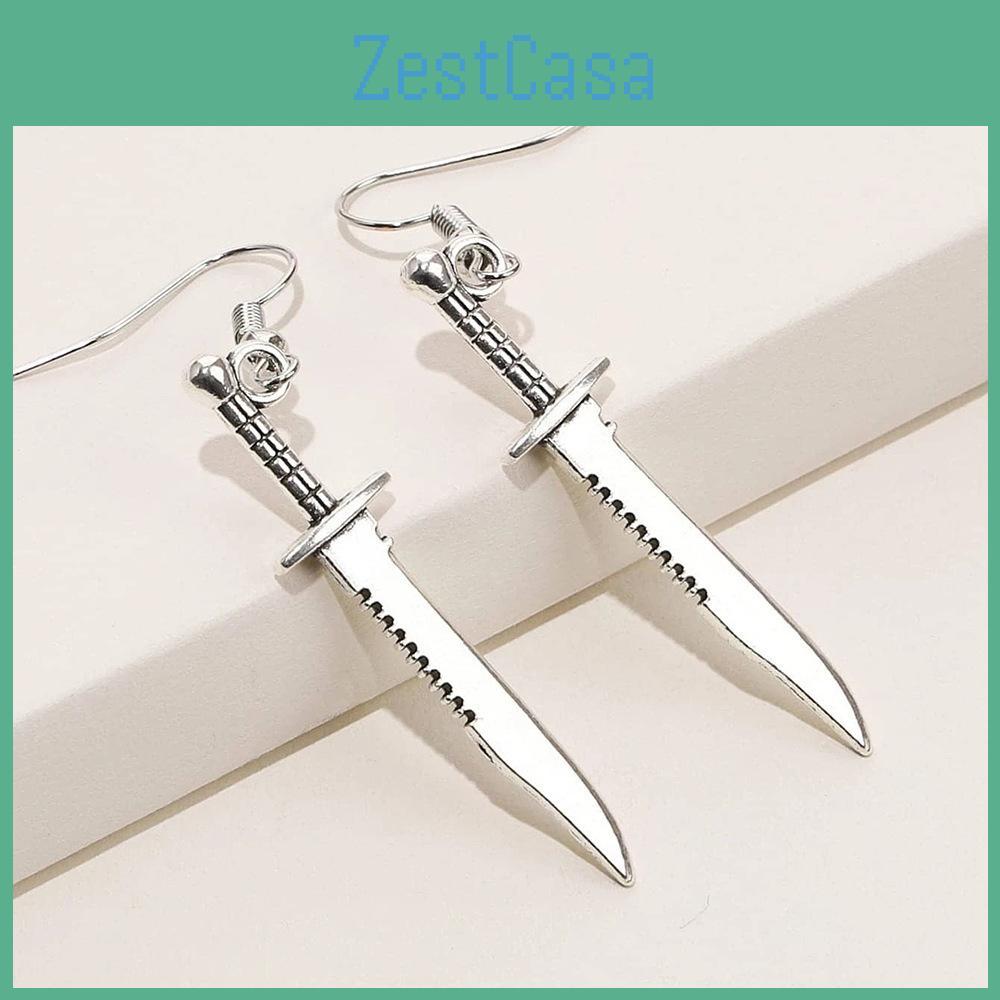 Swordshaped Dagger Earrings Eardrop Alloy Geometry Punk Style Gift Accessories