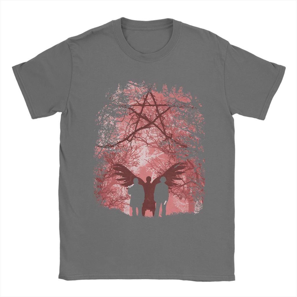 Famous Hunters T-Shirts Supernatural Sam And Dean Hip Hop Funny 100% Cotton Tee Shirt Short Sleeve T Shirts Plus Size Tops