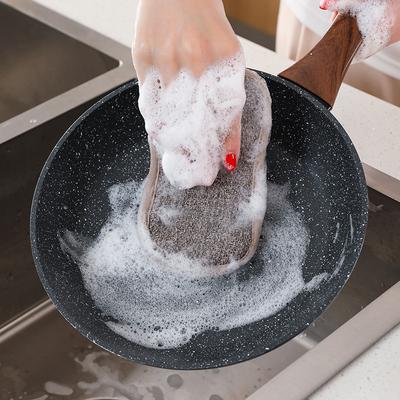 Cleaning ClothDouble-sided Dishwashing Sponge Kitchen Pot Scrubbing Stain Removal Scouring Pad