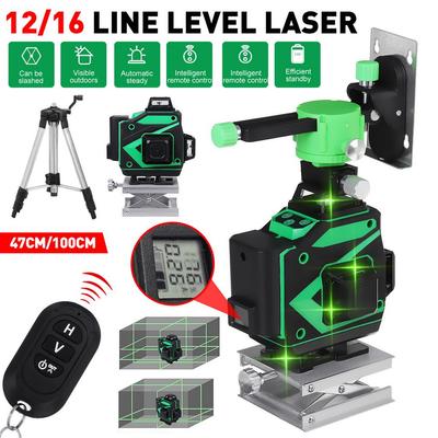 12/16 Lines Laser Level 4D Green Light Self-Leveling 360 Horizontal&Vertical Hanging Wall For Floor Wall Powerful Laser Level 6000mAh